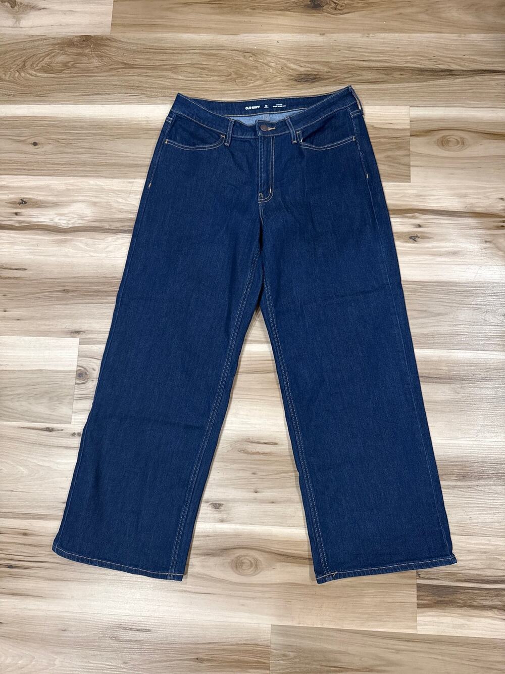 Old Navy Hi-Rise Wow Wide Leg Dark Blue Jeans Women's 12P